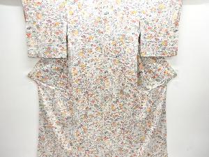 流水に蝶・草花模様小紋着物